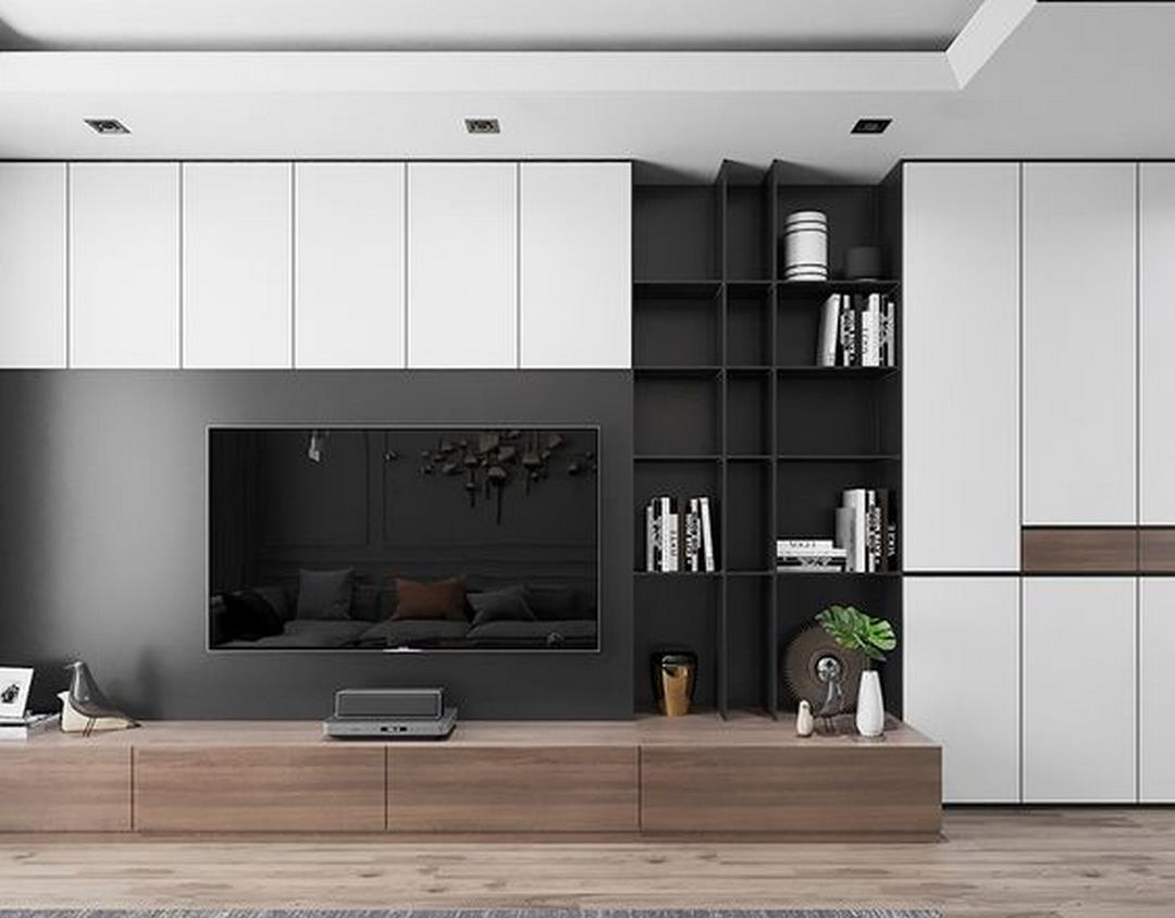 Kệ tivi được làm từ gỗ sồi mang vẻ đẹp sang trọng