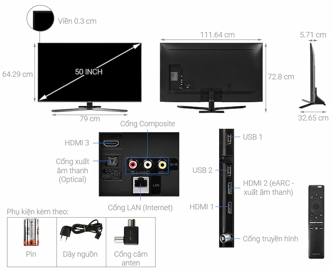 Tivi 50 inch được người tiêu dùng ưa thích vì kích thước phù hợp 